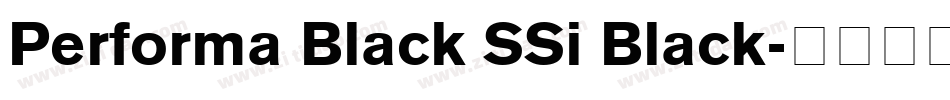 Performa Black SSi Black字体转换